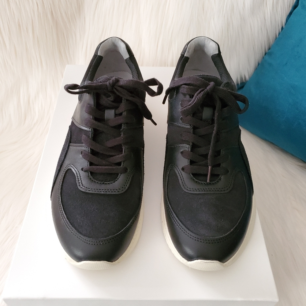 NEW Everlane The Trainer Black Leather Sneakers - Picture 6 of 12